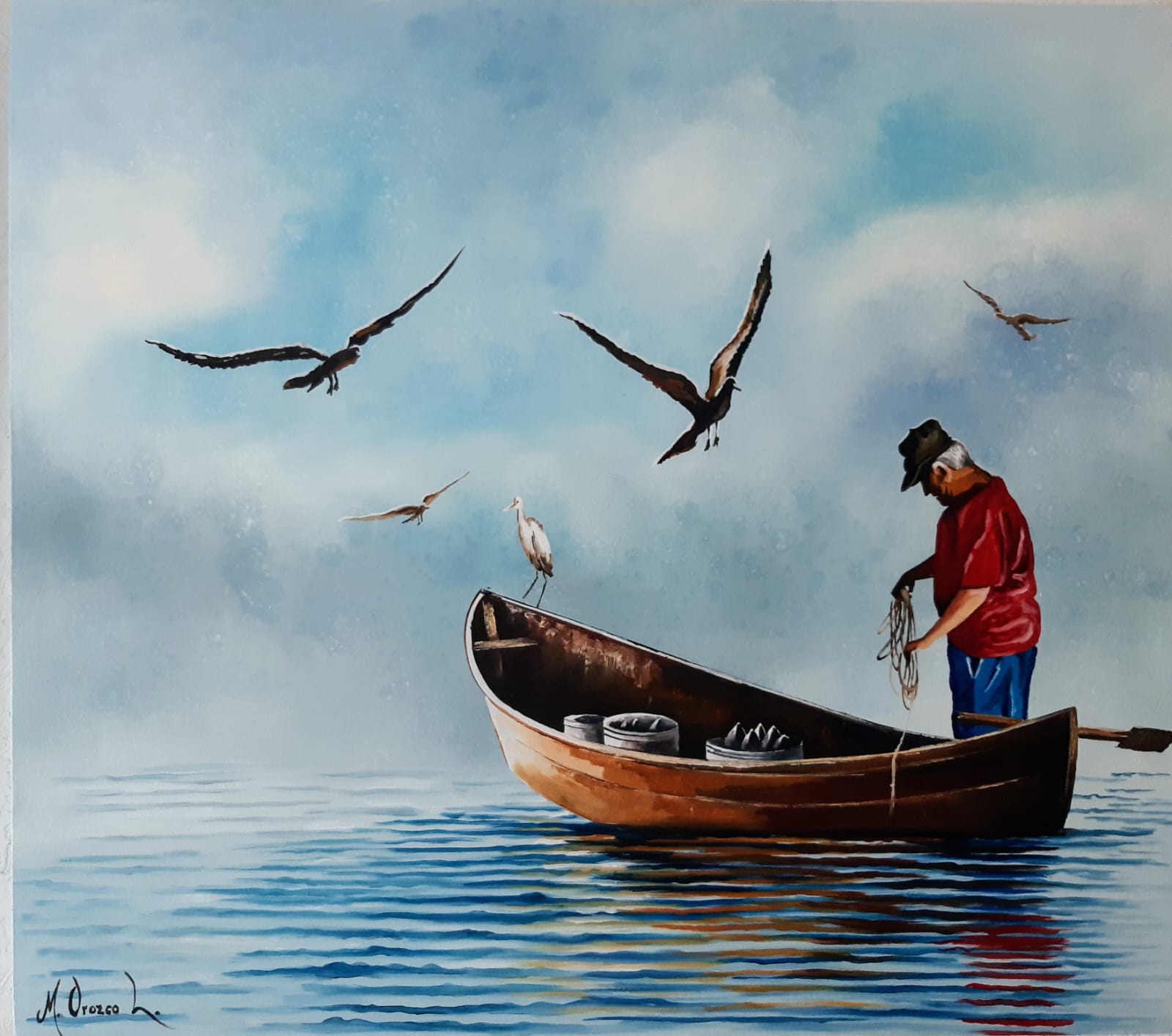 Pescador al amanecer — Mario Orozco